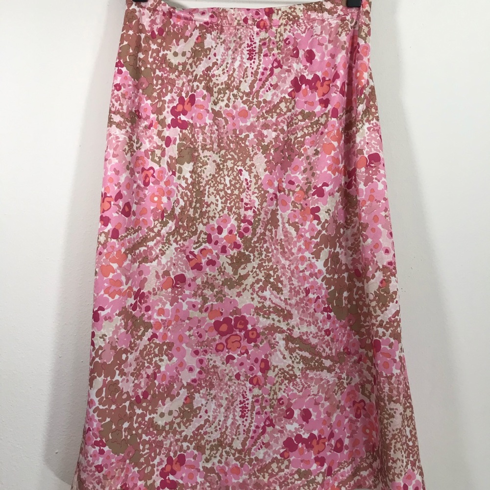 Handmade vintage pink floral skirt